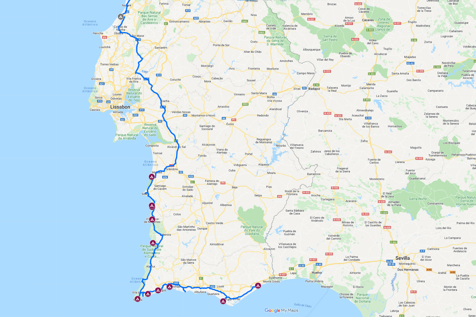 Route Südportugal